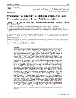 Structural and Functional Difference of Pheromone Binding Proteins