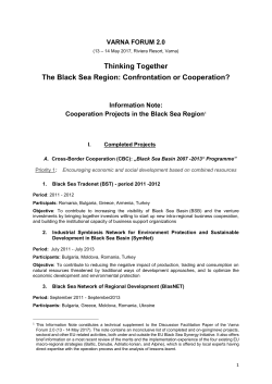 Thinking Together The Black Sea Region: Confrontation or