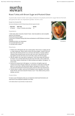 Roast Turkey with Brown Sugar and Mustard Glaze