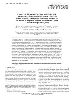 Proteolytic Digestive Enzymes and Peritrophic Membranes during