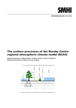 The surface processes of the Rossby Centre regional atmospheric