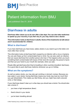 Diarrhoea in adults