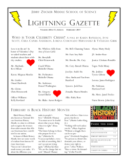 lightning gazette - Jerry Zucker Middle School Of Science