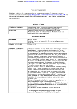 Cost-effectiveness of investing in sidewalks as a means of