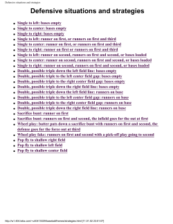 Defensive situations and strategies