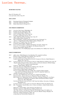 Artist CV - Lucien Terras.