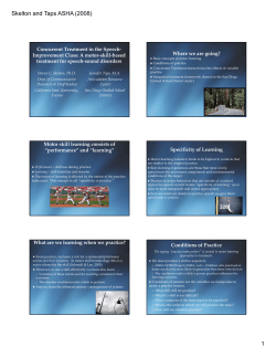 Concurrent Treatment in Speech Improvement Class: A