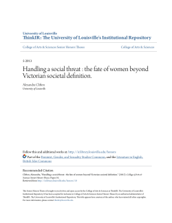 the fate of women beyond Victorian societal definition.