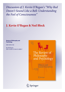 Discussion of J. Kevin O`Regan`s
