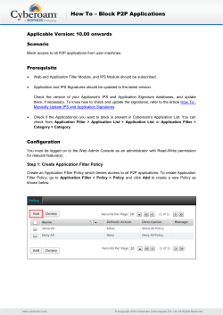 Block P2P Applications - Cyberoam Knowledge Base