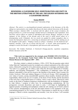 REWINDING A CLOCKWORK SELF: DISINTEGRATION AND UNITY