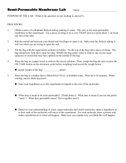 Semi-permeable Membrane Lab Sheet File