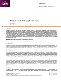 A Case of Familial Polydactyly From Turkey