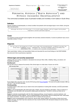 Hypoxic Ischaemic Encephalopathy - KwaZulu
