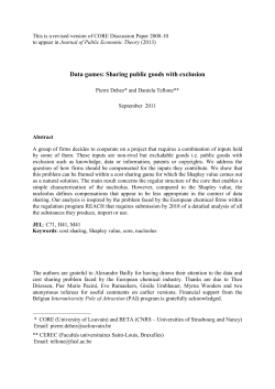 Data games: Sharing public goods with exclusion