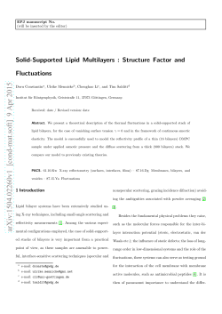 Solid-supported lipid multilayers: Structure factor and fluctuations