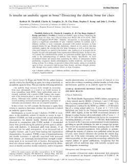 Is insulin an anabolic agent in bone?