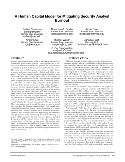 A Human Capital Model for Mitigating Security Analyst