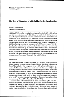 The Role of Education in Irish Public Service Broadcasting