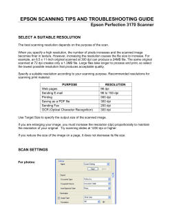 epson scanning tips and troubleshooting guide