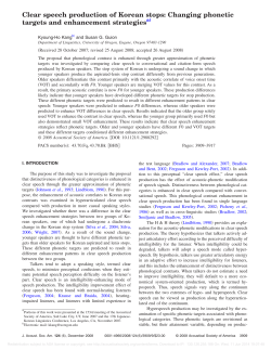 Clear speech production of Korean stops: Changing phonetic
