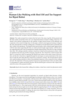 Human-Like Walking with Heel Off and Toe Support for Biped Robot