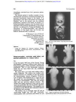 *Department of Histopathology and UZ Gasthuisberg, polydactyly