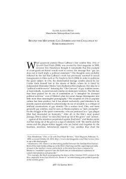 Beyond the Metaphor: Gay Zombies and the Challenge to