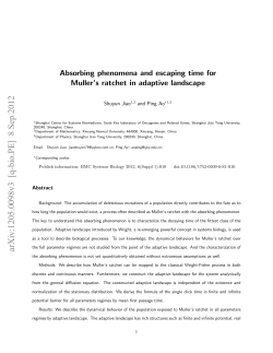 Absorbing Phenomena and Escaping Time for Muller`s Ratchet in