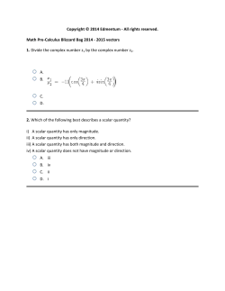 rights reserved. Math Pre-Calculus Blizzard Bag 2014