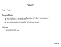 Subject : English Learning Objectives Textbooks