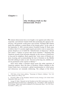Chapter 1 The Perilous Path to the Democratic Peace
