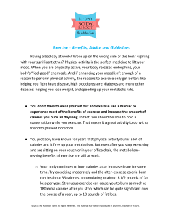 Exercise - Benefits, Advice and Guidelines