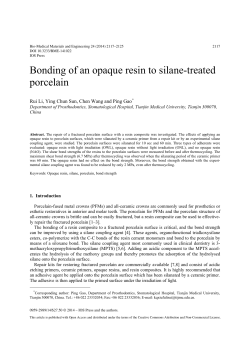 Bonding of an opaque resin to silane-treated porcelain