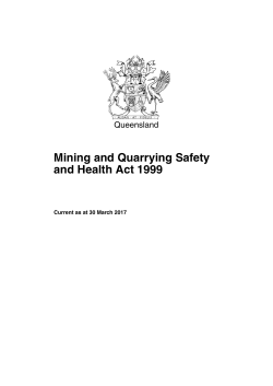 Mining and Quarrying Safety and Health Act 1999