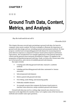 Ground Truth Data, Content, Metrics, and Analysis
