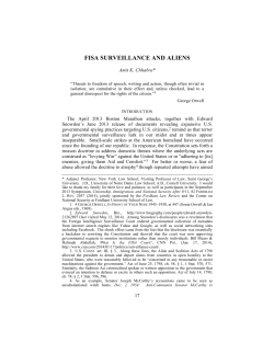 fisa surveillance and aliens
