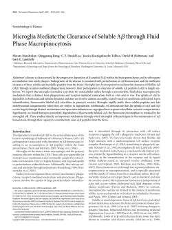 Microglia Mediate the Clearance of Soluble AЯthrough Fluid Phase