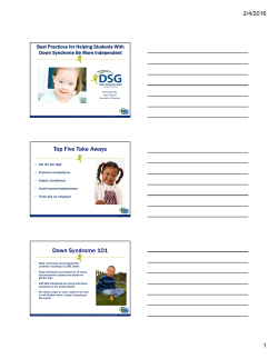 Supporting Learners with Down Syndrome