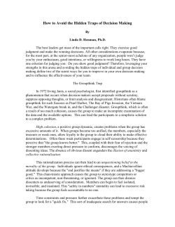 How to Avoid the Hidden Traps of Decision Making