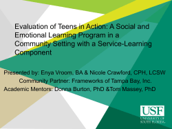 Evaluation of Teens in Action: A Social and Emotional Learning