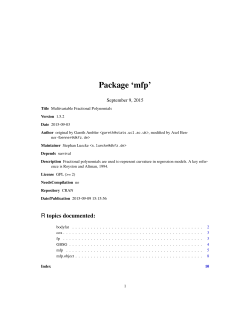 Package `mfp`