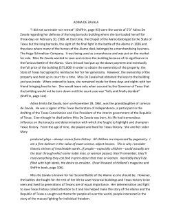 ADINA DE ZAVALA - Alamo Mission Chapter