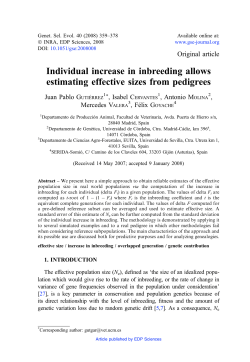 Individual increase in inbreeding allows estimating effective
