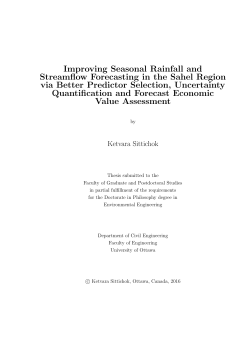 Improving Seasonal Rainfall and Streamflow