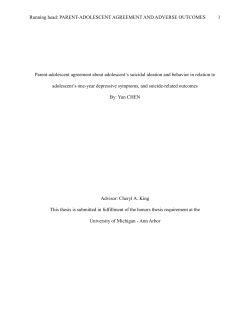 Parent-adolescent agreement about adolescent`s suicidal ideation