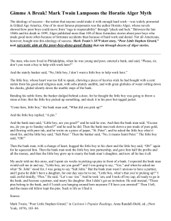 mark twain - horatio alger