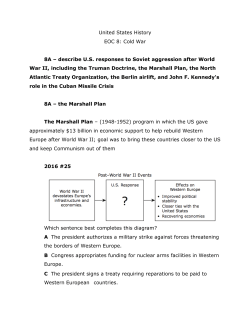 United States History EOC 8: Cold War 8A &ndash; describe U.S.