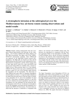 A stratospheric intrusion at the subtropical jet over