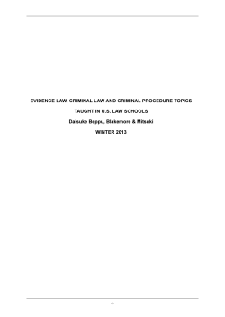 EVIDENCE LAW, CRIMINAL LAW AND CRIMINAL PROCEDURE